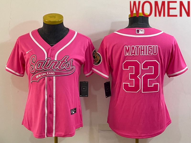 Women New Orleans Saints #32 Mathieu Pink 2022 Nike Co branded NFL Jerseys